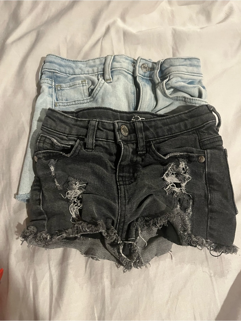 jumping beans Black and Light Blue Denim Shorts Set